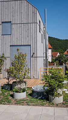 Lanterneau pour toiture terrasse avec cadre en plastique rond